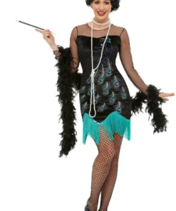 Smiffy's Peacock Flapper 1920s Gatsby Costume Buy Costumes