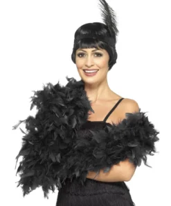 Smiffy's Boa Flapper Style Black Feather Womens
