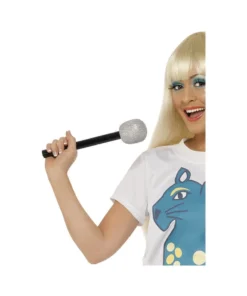 Smiffy's Buy Costumes Microphone Silver Glitter