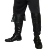 Smiffys Mens Pirate Black Vinyl Accessory Bootcovers For Adults