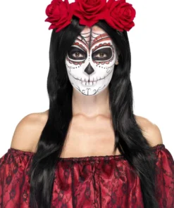 Smiffy's Day Of The Dead Red Rose Headband