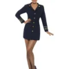 Smiffys Blue Flight Attendant Retro 60's Costume 1 Smiffys Blue Flight Attendant Retro 60's Costume