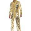 Smiffys Mens Elvis Gold Lamé Suit Adult Men's Costume