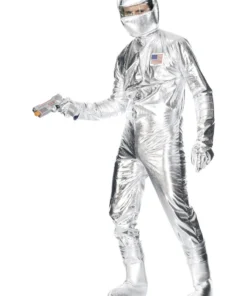 Smiffys Spaceman Costume Silver Jumpsuit