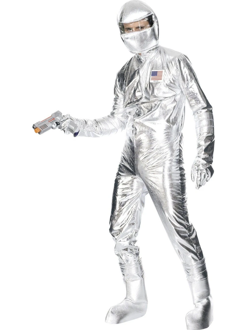 Smiffys Spaceman Costume Silver Jumpsuit 3 Smiffys Spaceman Costume Silver Jumpsuit