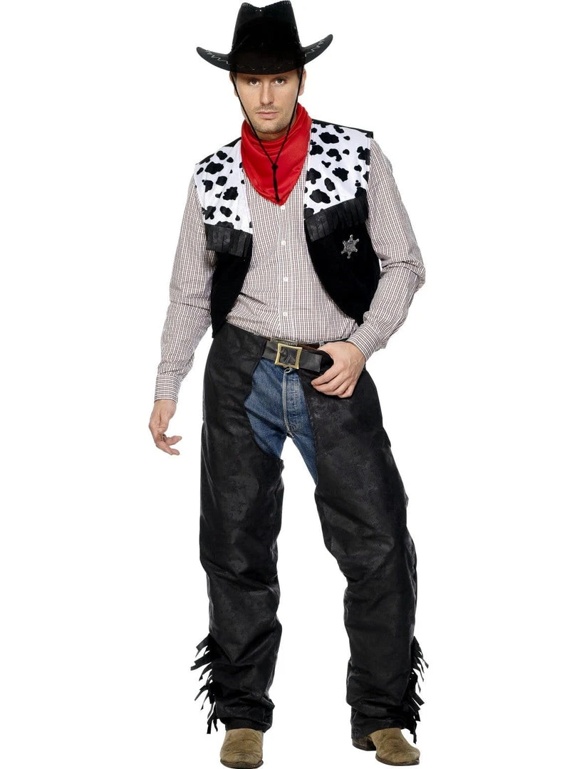 Smiffy's Cowboy Chaps And Vest Set 3 Smiffy's Cowboy Chaps And Vest Set