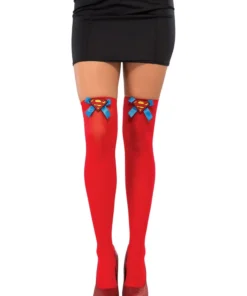 Rubies Superman Supergirl Adult Thigh High Stockings Womens