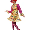 Smiffys Lady Clown Costume Multi Coloured Womens
