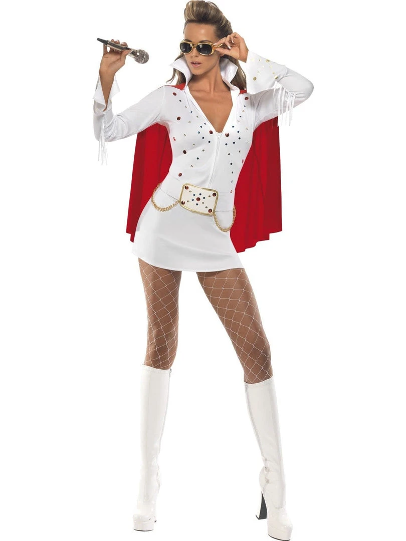 Smiffys Elvis Viva Las Vegas Adult Women's Costume 3 Smiffys Elvis Viva Las Vegas Adult Women's Costume