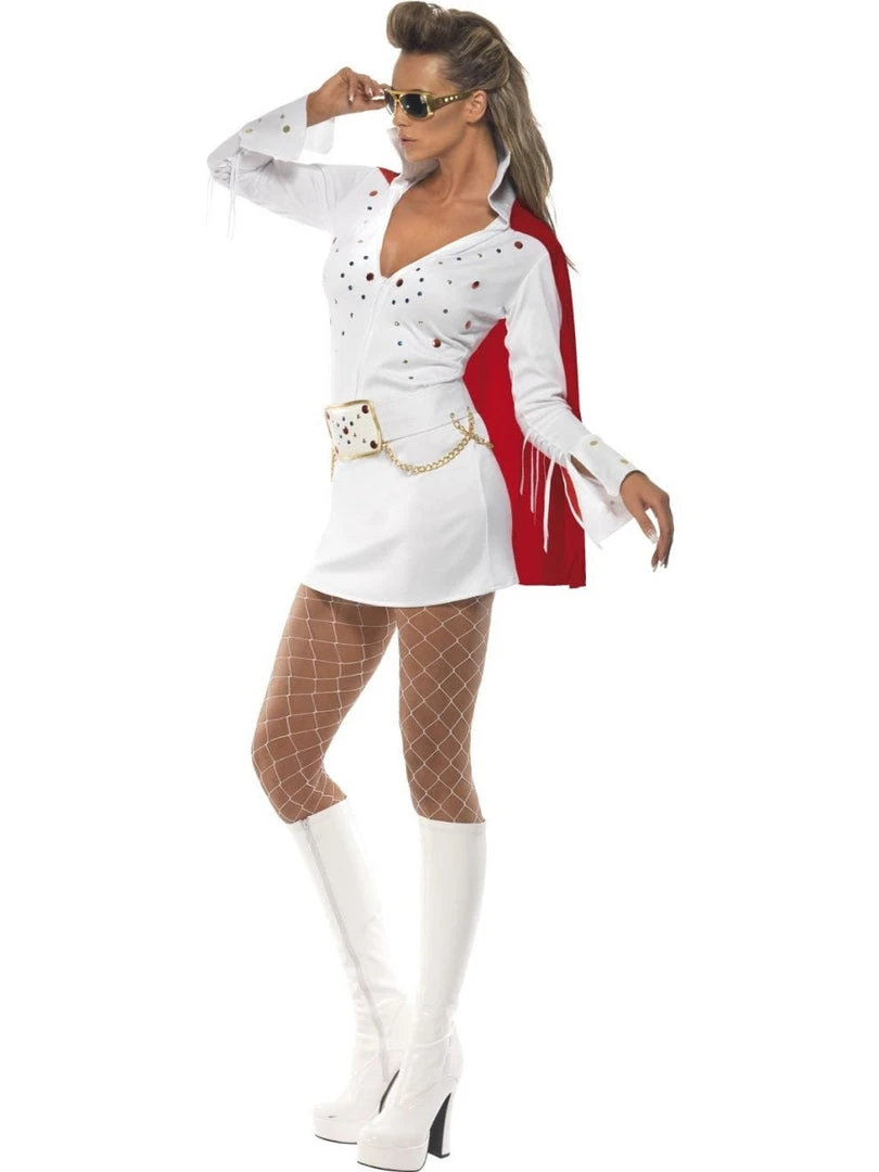 Smiffys Elvis Viva Las Vegas Adult Women's Costume 4 Smiffys Elvis Viva Las Vegas Adult Women's Costume
