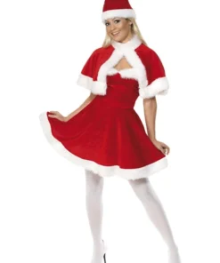 Smiffys Miss Santa Cape Christmas Adult Women's Costume