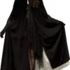 Rubies Medieval Cape Reversible Black And White Velvet Halloween Cape