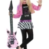 Smiffys Glam Rockstar Girl's 80's Costume