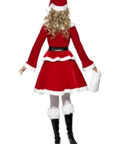 Smiffys Miss Santa Adult Women's Costume With Muff Womens