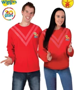 Rubie's Simon Red Wiggles Deluxe 30th Anniversary Costume Top For Adults