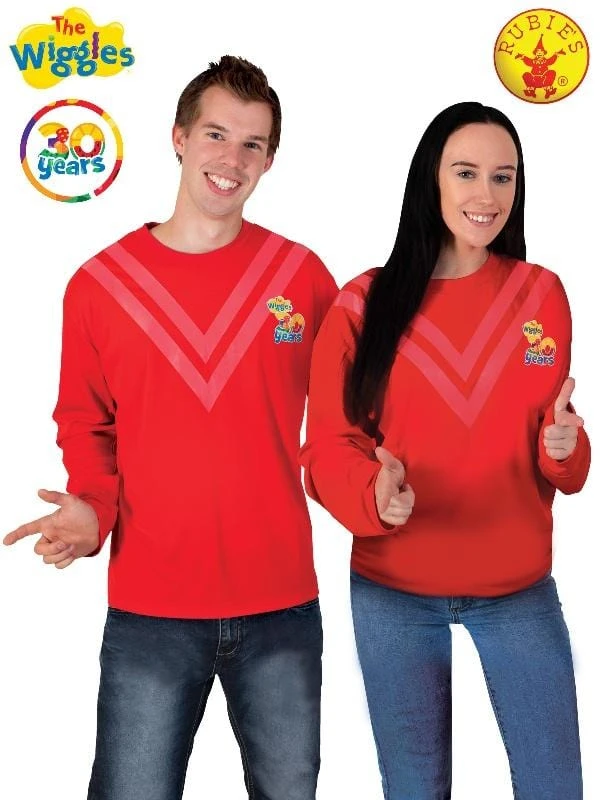 Rubie's Simon Red Wiggles Deluxe 30th Anniversary Costume Top For Adults 3 Rubie's Simon Red Wiggles Deluxe 30th Anniversary Costume Top For Adults