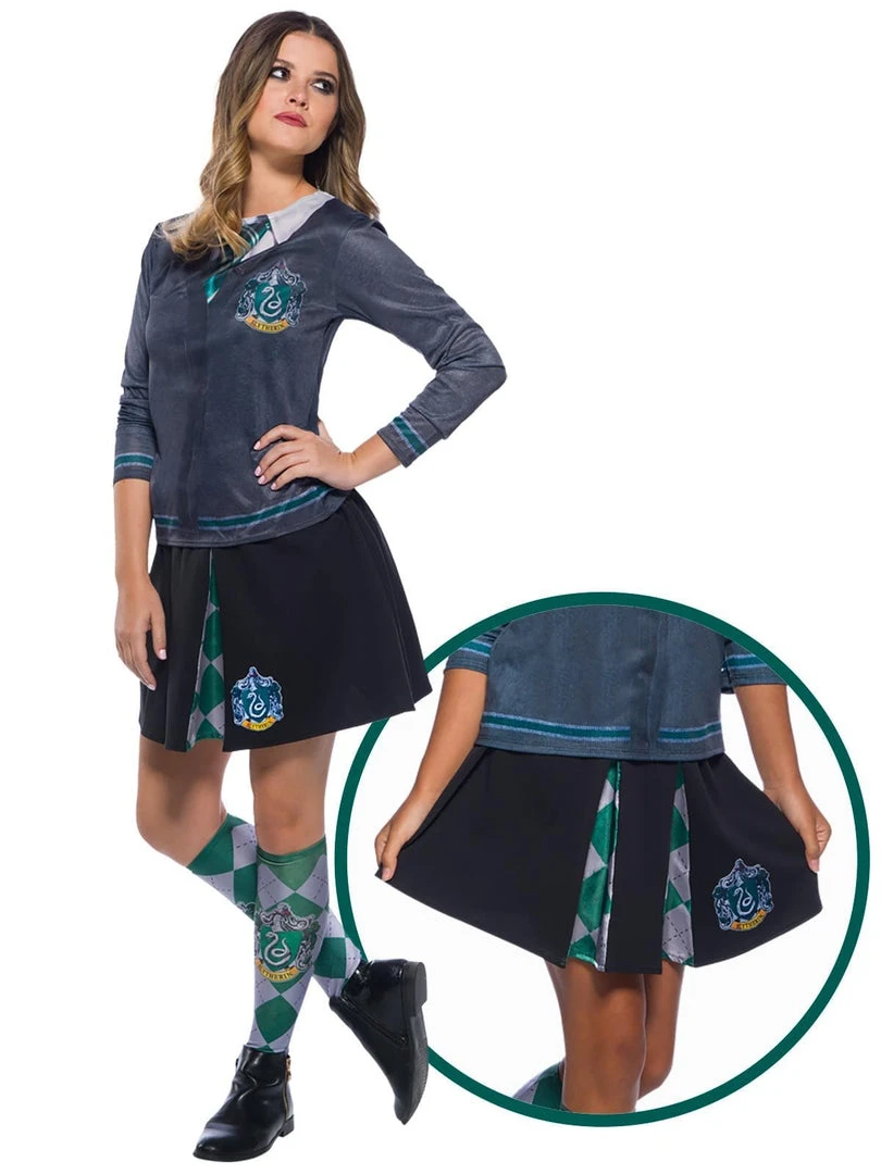 Rubies Womens Slytherin Skirt For Adults 3 Rubies Womens Slytherin Skirt For Adults