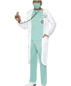 Smiffy's Womens Doctor Scrubs And Lab Coat Costume