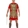 Smiffy's Mens Roman Gladiator Costume Gold