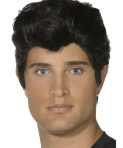 Smiffy's Mens Grease Danny Black Wig