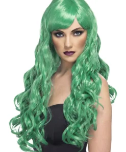 Smiffys Desire Wig, Green Womens