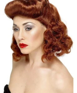 Smiffys Pin Up Girl 40's Auburn Adult Accessory Wig