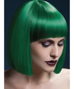 Smiffys Lola Green Heat Resistant Bob Accessory Wig