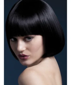 Smiffys Womens Mia Black Heat Resistant Accessory Wig