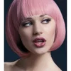 Smiffys Mia Pastel Pink Heat Resistant Accessory Wig Womens