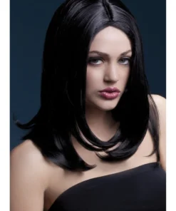 Smiffys Sophia Black Heat Resistant Accessory Wig Womens