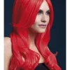 Smiffys Khloe Neon Red Heat Resistant Accessory Wig Womens 1 Smiffys Khloe Neon Red Heat Resistant Accessory Wig Womens