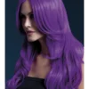 Smiffys Khloe Neon Purple Heat Resistant Accessory Wig Womens