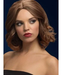 Smiffys Buy Costumes Olivia Light Brown Heat Resistant Accessory Wig