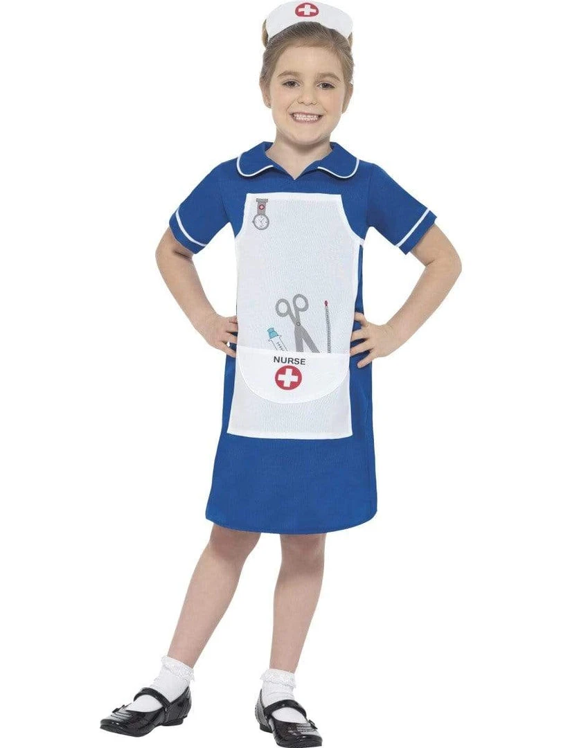 Smiffys Buy Costumes Navy Blue Girls Nurse Costume 3 Smiffys Buy Costumes Navy Blue Girls Nurse Costume