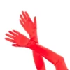 Music Legs Opera Length Gloves Red