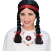 Rubies Native American Black Plaited Women's Wig 1 Rubies Native American Black Plaited Women's Wig