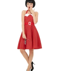 Smiffys Womens Red 1950's Rockabilly Women Costume Dress