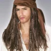 Rubies Buy Costumes Caribbean Pirate Brown Beaded Wig