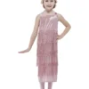 Smiffy's 20s Pink Flapper Costume For Girls Kids