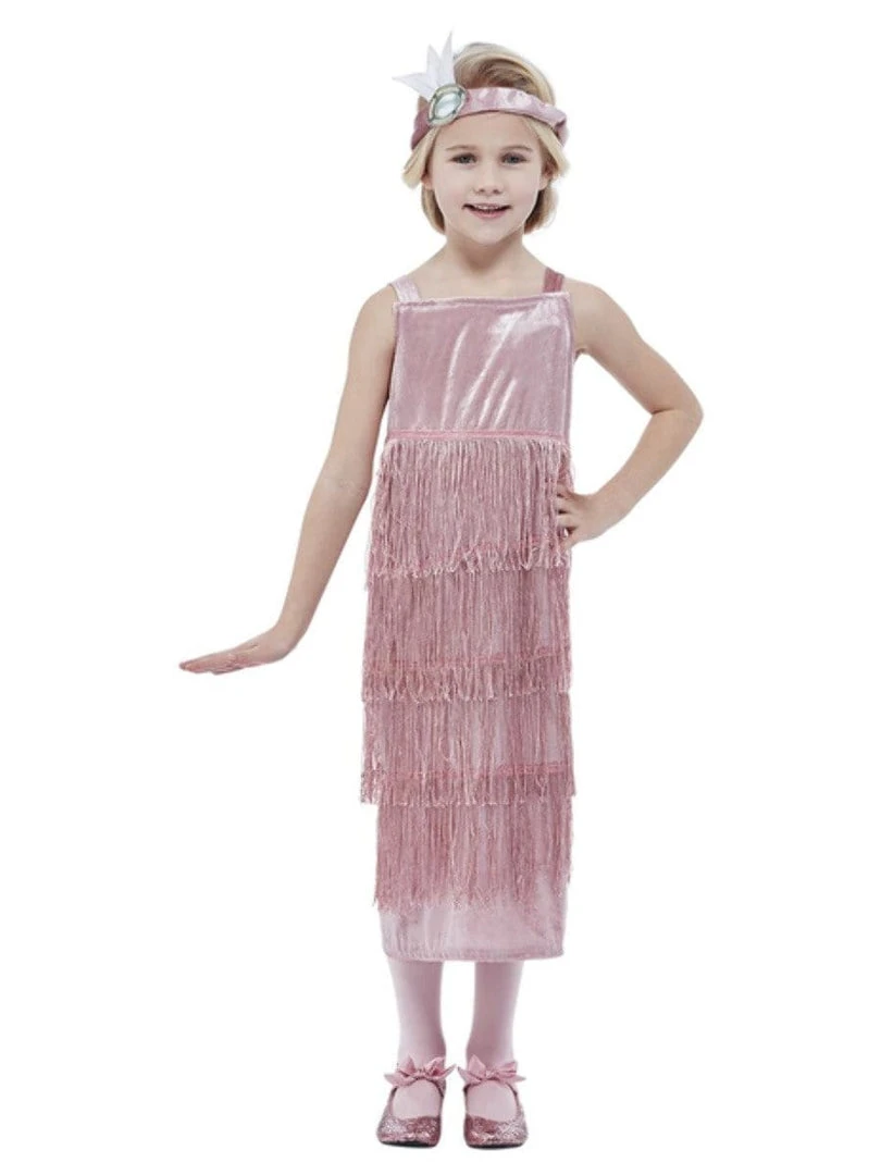 Smiffy's 20s Pink Flapper Costume For Girls Kids 3 Smiffy's 20s Pink Flapper Costume For Girls Kids