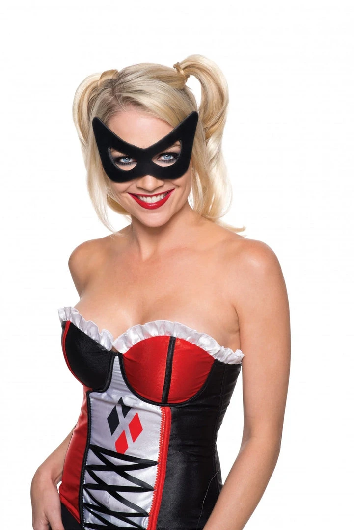 Rubies Harley Quinn Mask For Adults Womens 3 Rubies Harley Quinn Mask For Adults Womens