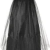Rubies Womens Black Tulle Empire Waist Women's Long Skirt
