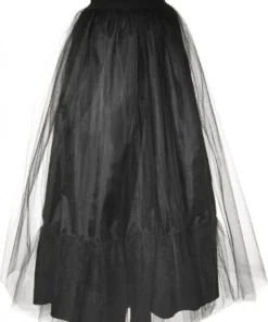 Rubies Womens Black Tulle Empire Waist Women's Long Skirt