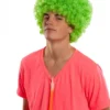 Rubies Womens Neon Green Afro Wig For Adults