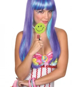 Rubies Candy Babe Purple Wig For Adults