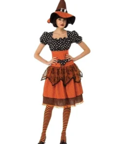 Rubies Polka Dot Pinup Witch Adult Halloween Costume Womens