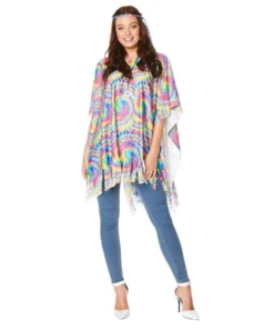 Karnival Costumes 60s 70s Tie Dye Poncho