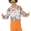 Smiffy's Groovy 60s 70s Super Mens Disco Hippie Shirt