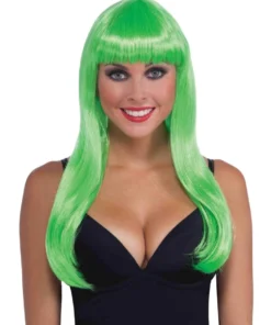 Rubies Neon Green Wig For Adults Womens