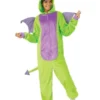 Rubies Dragon Green Furry Onesie Costume For Adults Womens